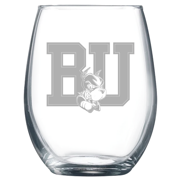 Boston University Polar Camel 9 oz. Stemless Wine Glass