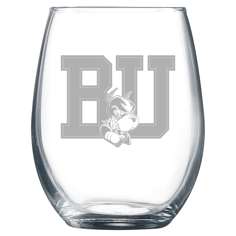 Boston University Polar Camel 9 oz. Stemless Wine Glass