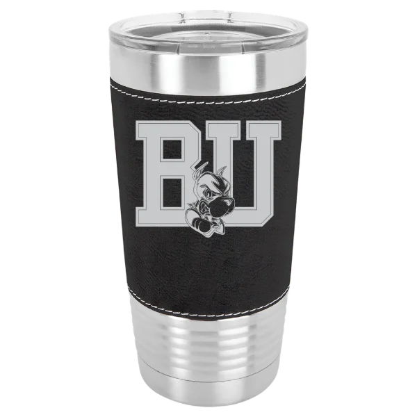 Boston University Polar Camel 20 oz. Leatherette Grip Tumbler with Standard Lid