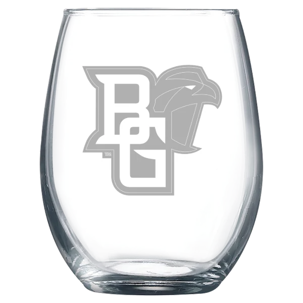 Bowling Green State University Polar Camel 9 oz. Stemless Wine Glass
