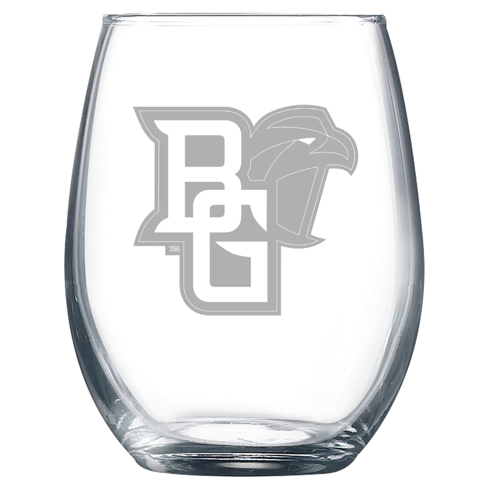 Bowling Green State University Polar Camel 9 oz. Stemless Wine Glass
