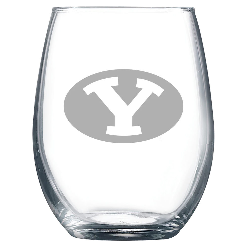 Brigham Young University Polar Camel 9 oz. Stemless Wine Glass