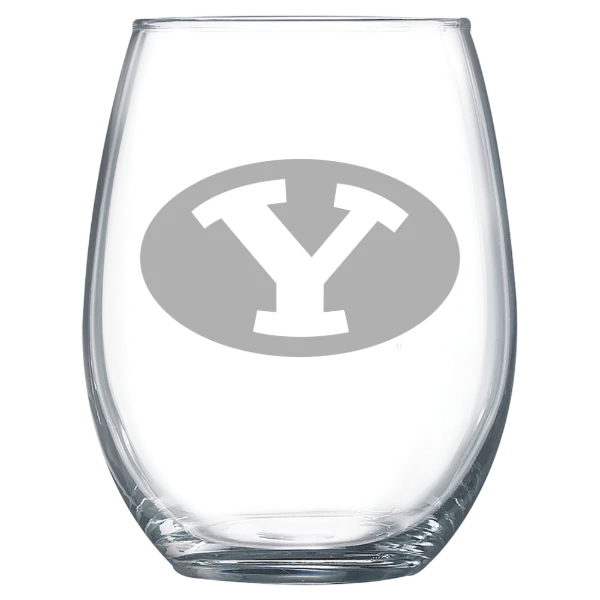 Brigham Young University Polar Camel 15 oz. Stemless Wine Glass