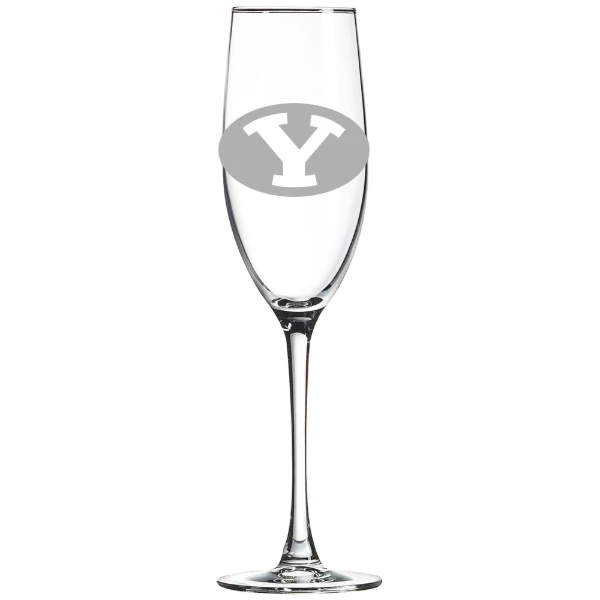 Brigham Young University Polar Camel 8 oz. Champagne Flute