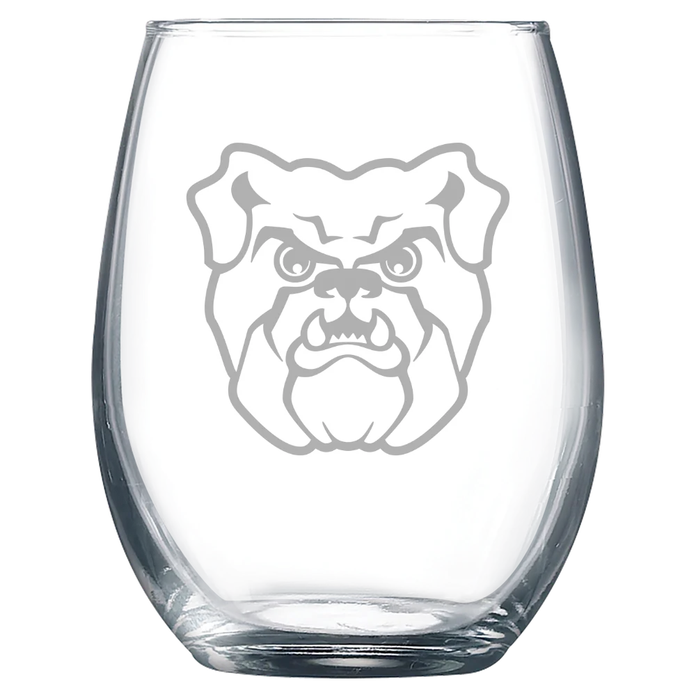 Butler University Polar Camel 9 oz. Stemless Wine Glass