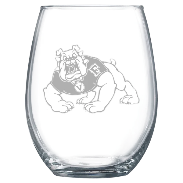 California State University, Fresno Polar Camel 15 oz. Stemless Wine Glass