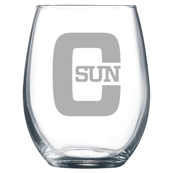 California State University, Northridge Polar Camel 9 oz. Stemless Wine Glass