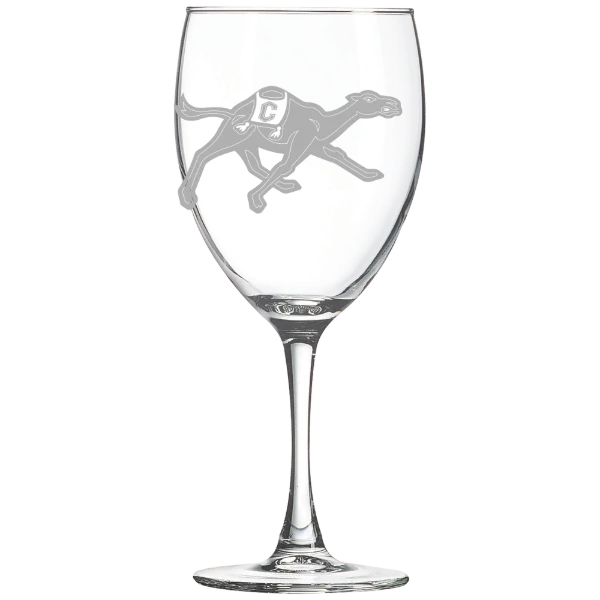 Campbell University Polar Camel 10 1/2 oz. Wine Glass