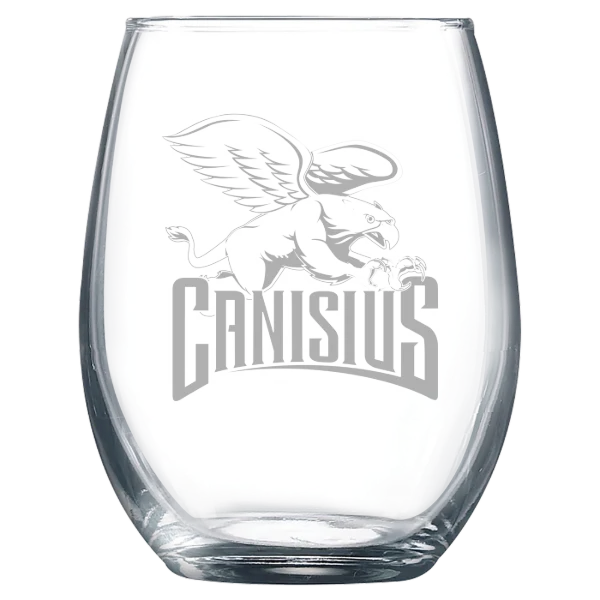 Canisius University Polar Camel 9 oz. Stemless Wine Glass
