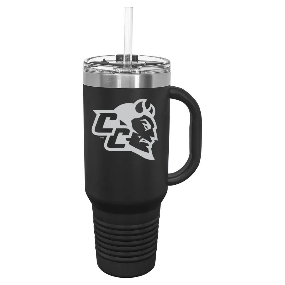 Central Connecticut State University Polar Camel 40 oz. Travel Mug with Snap Lid & Straw