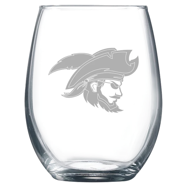 Charleston Southern University Polar Camel 9 oz. Stemless Wine Glass
