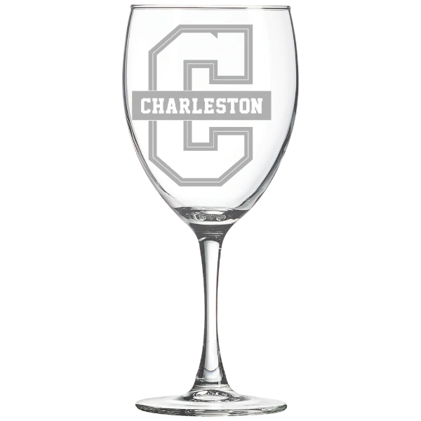 College of Charleston (South Carolina) Polar Camel 10 1/2 oz. Wine Glass