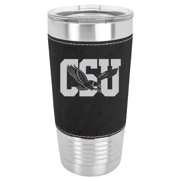 Coppin State University Polar Camel 20 oz. Leatherette Grip Tumbler with Standard Lid