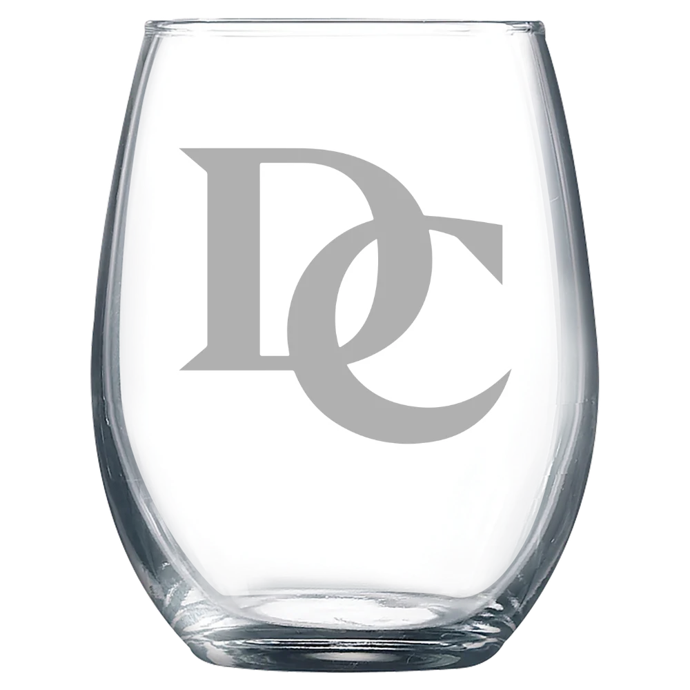 Davidson College Polar Camel 9 oz. Stemless Wine Glass