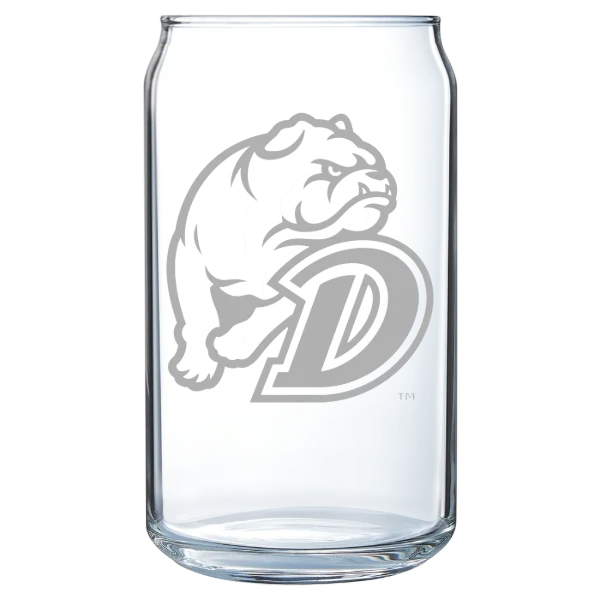 Drake University Polar Camel 16 oz. Can Glass