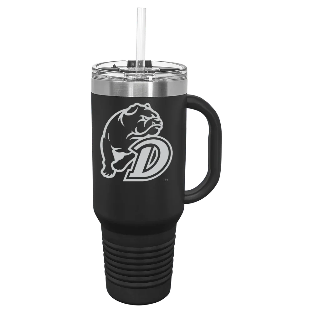 Drake University Polar Camel 40 oz. Travel Mug with Snap Lid & Straw