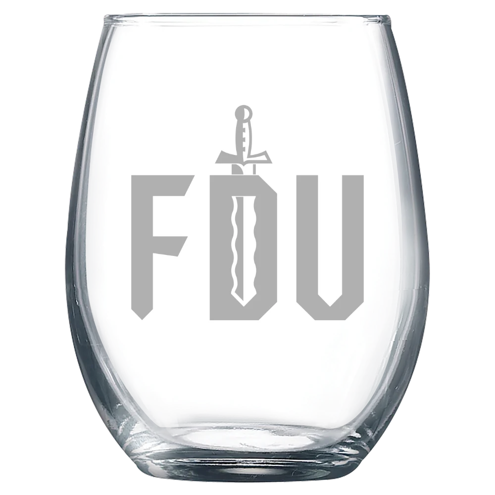 Fairleigh Dickinson University, Metropolitan Campus Polar Camel 9 oz. Stemless Wine Glass
