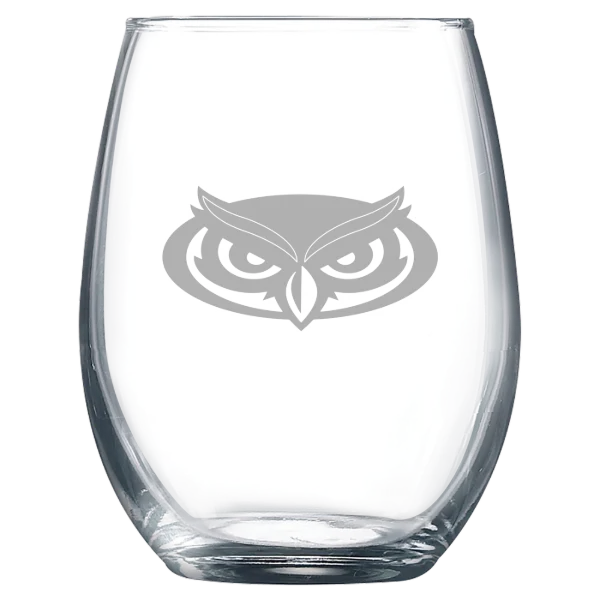 Florida Atlantic University Polar Camel 9 oz. Stemless Wine Glass