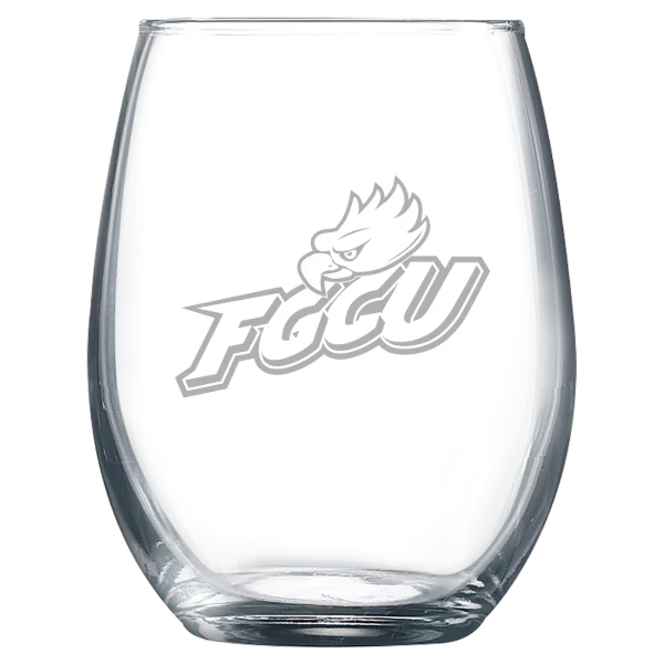 Florida Gulf Coast University Polar Camel 9 oz. Stemless Wine Glass