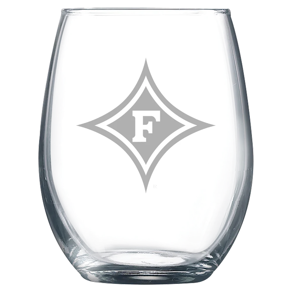 Furman University Polar Camel 9 oz. Stemless Wine Glass