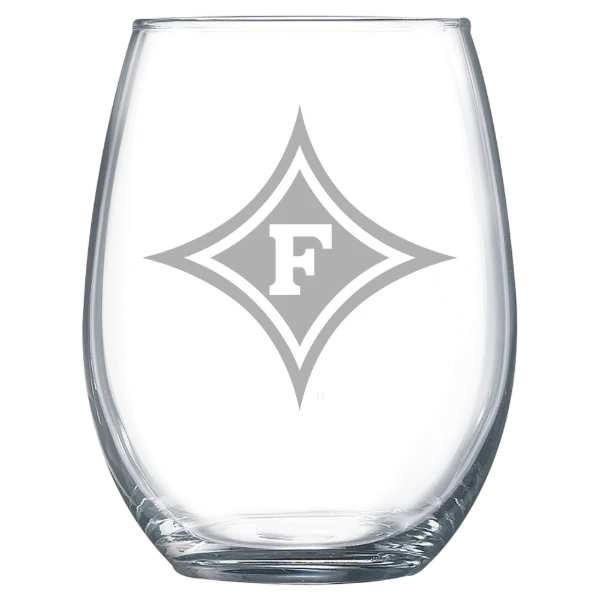 Furman University Polar Camel 15 oz. Stemless Wine Glass