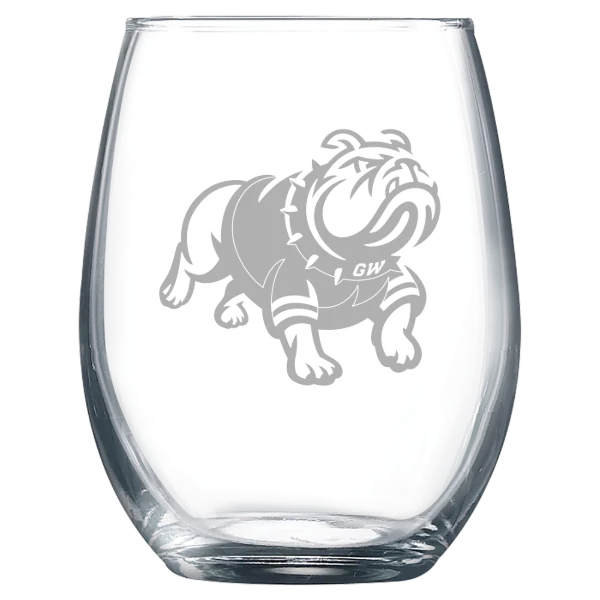 Gardner-Webb University Polar Camel 9 oz. Stemless Wine Glass