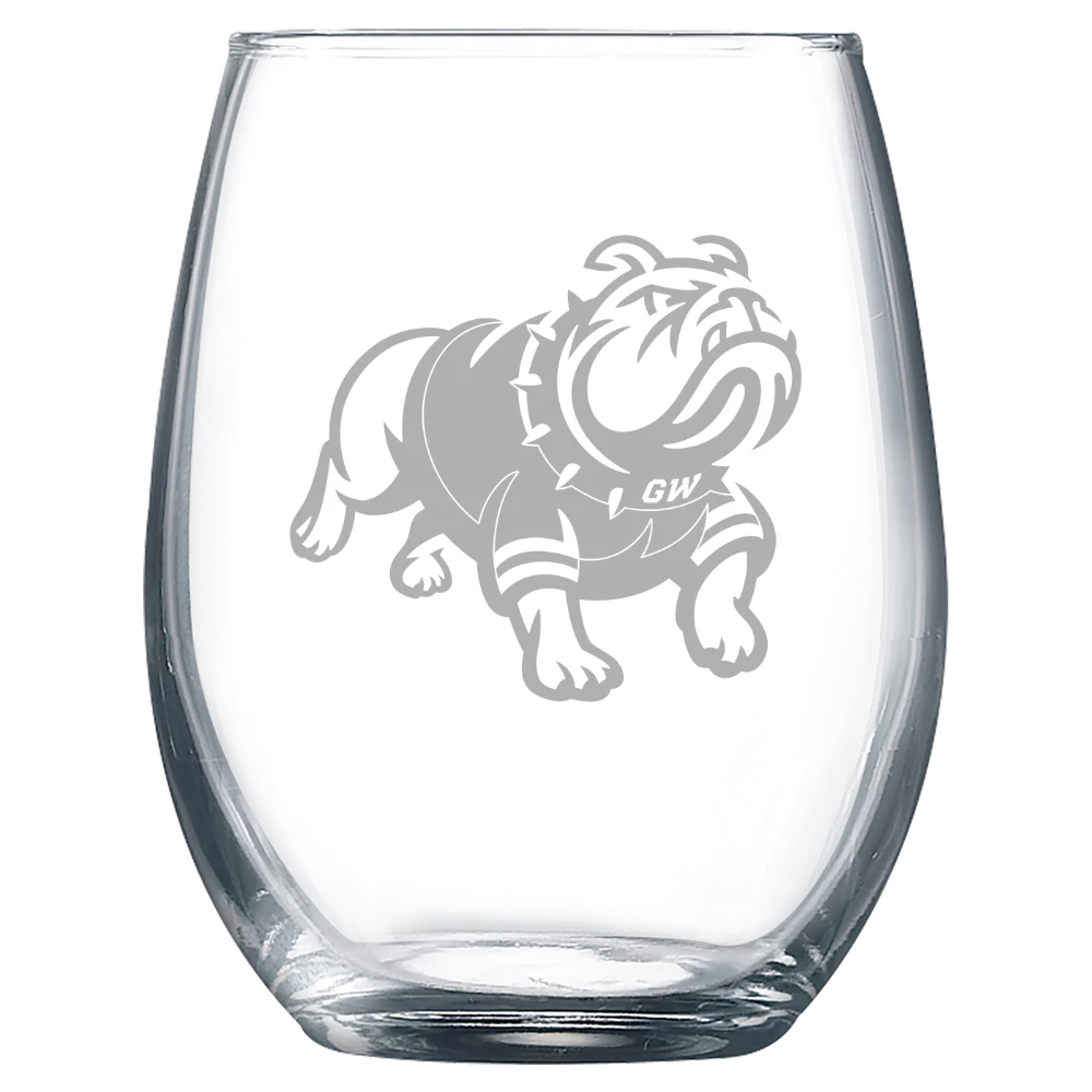 Gardner-Webb University Polar Camel 9 oz. Stemless Wine Glass
