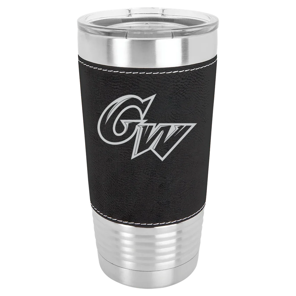 George Washington University Polar Camel 20 oz. Leatherette Grip Tumbler with Standard Lid