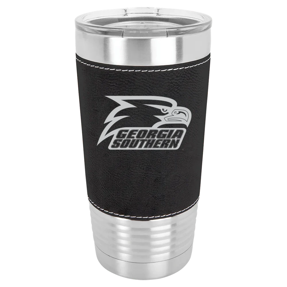 Georgia Southern University Polar Camel 20 oz. Leatherette Grip Tumbler with Standard Lid