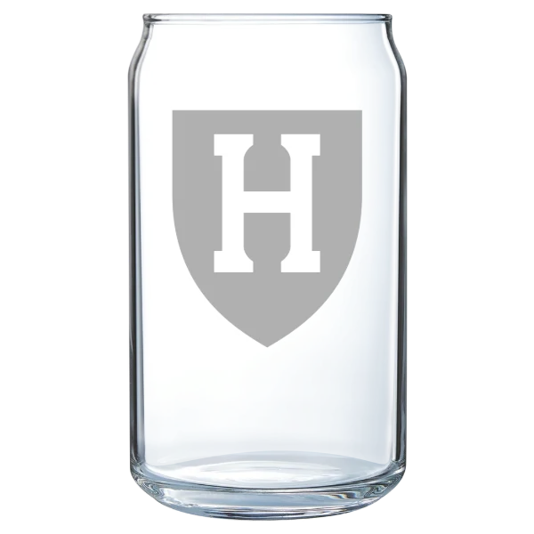 Harvard University Polar Camel 16 oz. Can Glass