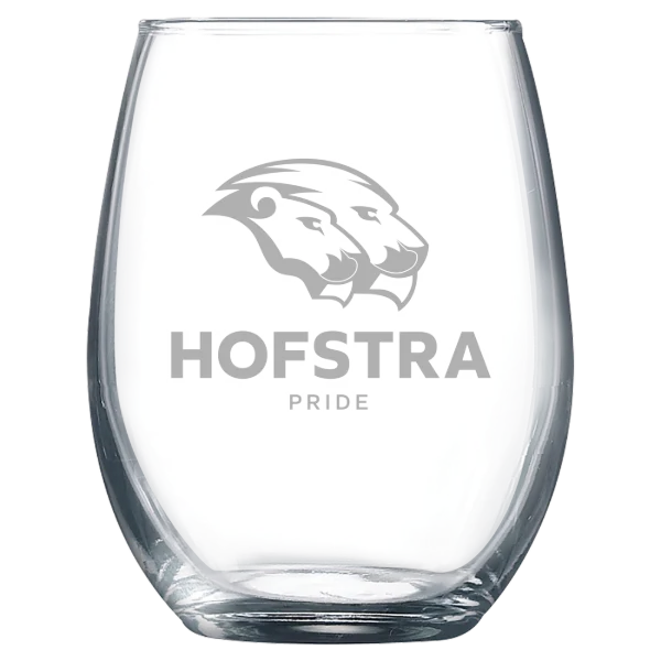 Hofstra University Polar Camel 9 oz. Stemless Wine Glass