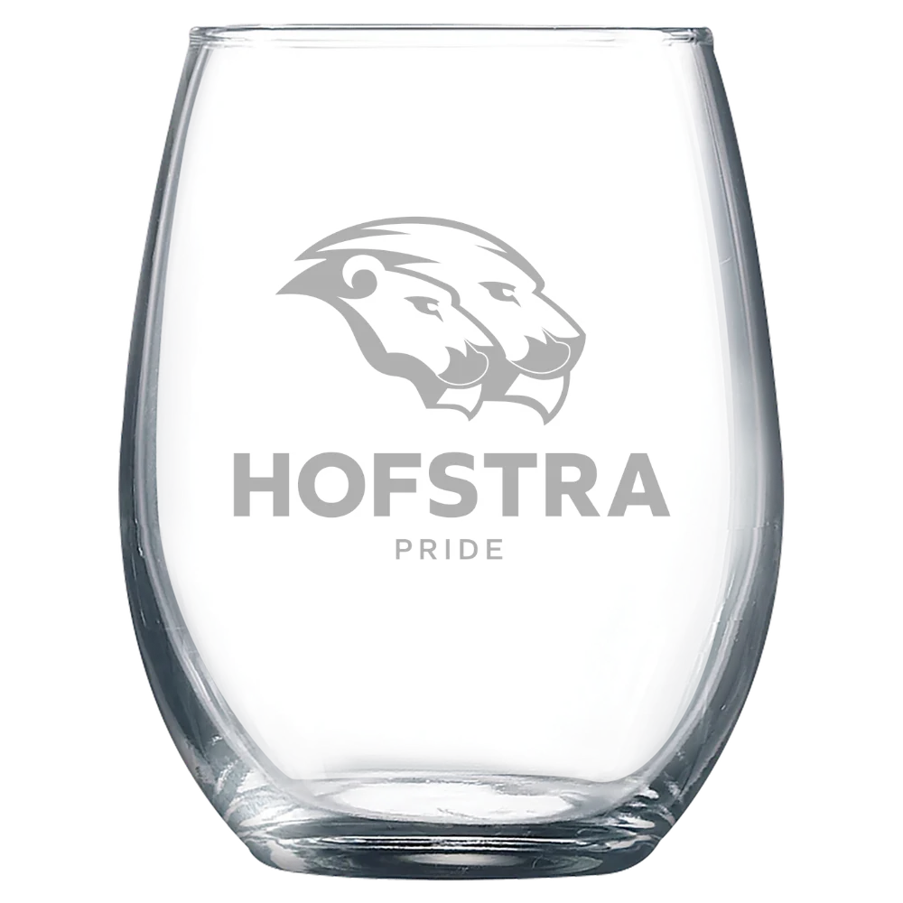 Hofstra University Polar Camel 9 oz. Stemless Wine Glass