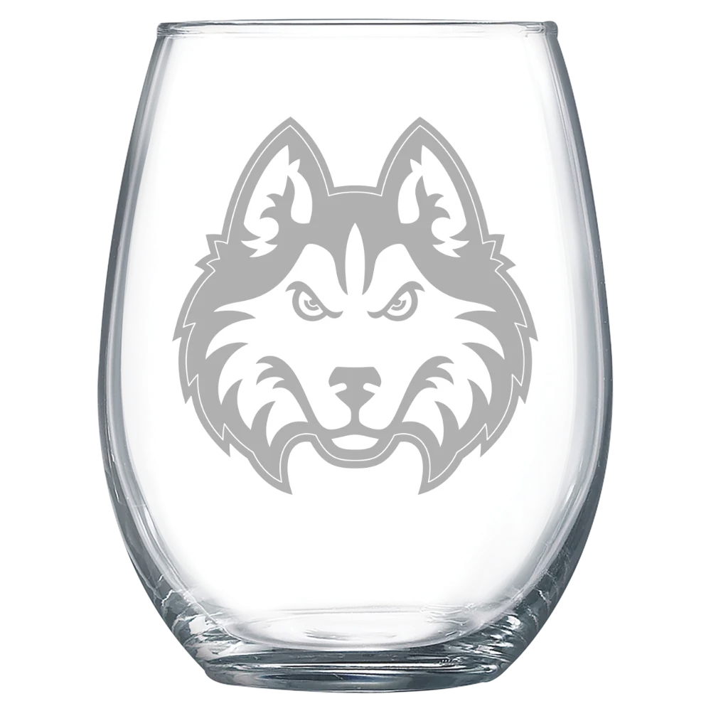 Houston Christian University Polar Camel 15 oz. Stemless Wine Glass