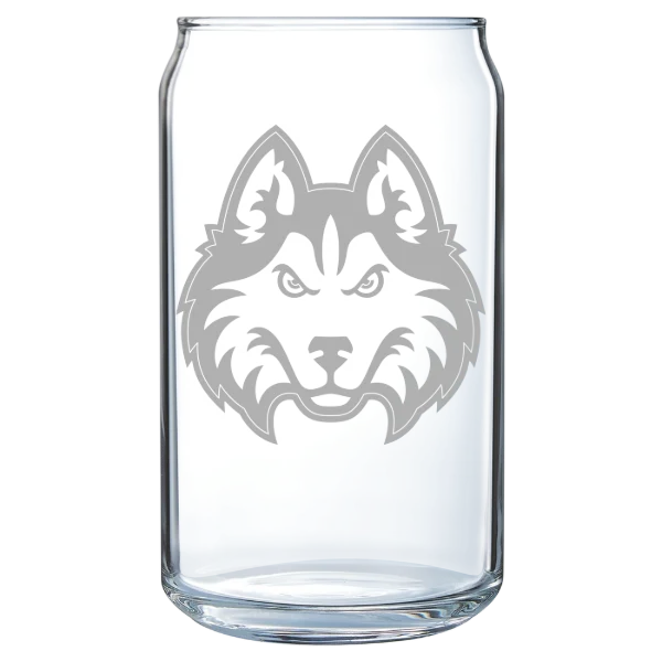 Houston Christian University Polar Camel 16 oz. Can Glass