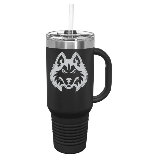 Houston Christian University Polar Camel 40 oz. Travel Mug with Snap Lid & Straw