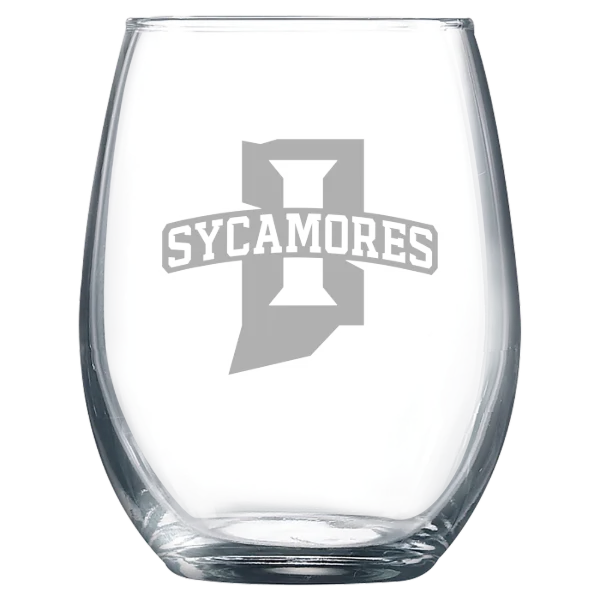 Indiana State University Polar Camel 9 oz. Stemless Wine Glass