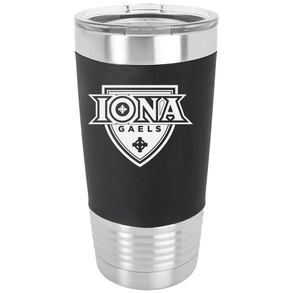 Iona University Polar Camel 20 oz. Silicone Grip Tumbler with Standard Lid