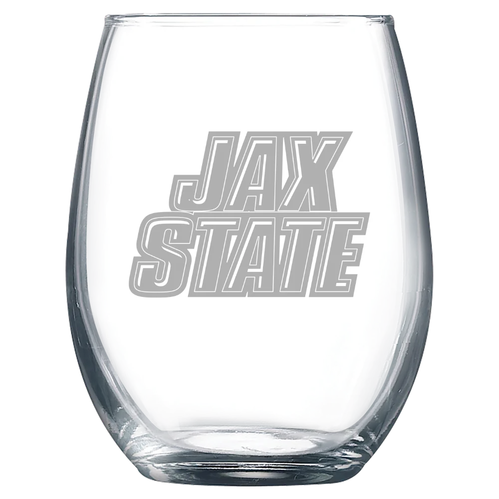 Jacksonville State University Polar Camel 9 oz. Stemless Wine Glass