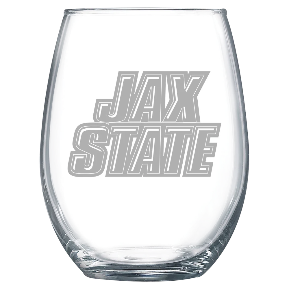 Jacksonville State University Polar Camel 15 oz. Stemless Wine Glass