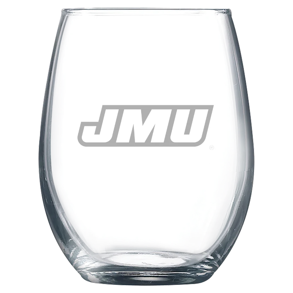 James Madison University Polar Camel 9 oz. Stemless Wine Glass