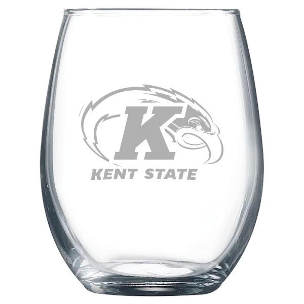 Kent State University Polar Camel 9 oz. Stemless Wine Glass