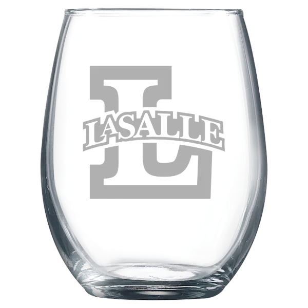 La Salle University Polar Camel 9 oz. Stemless Wine Glass