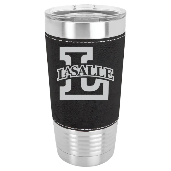 La Salle University Polar Camel 20 oz. Leatherette Grip Tumbler with Standard Lid