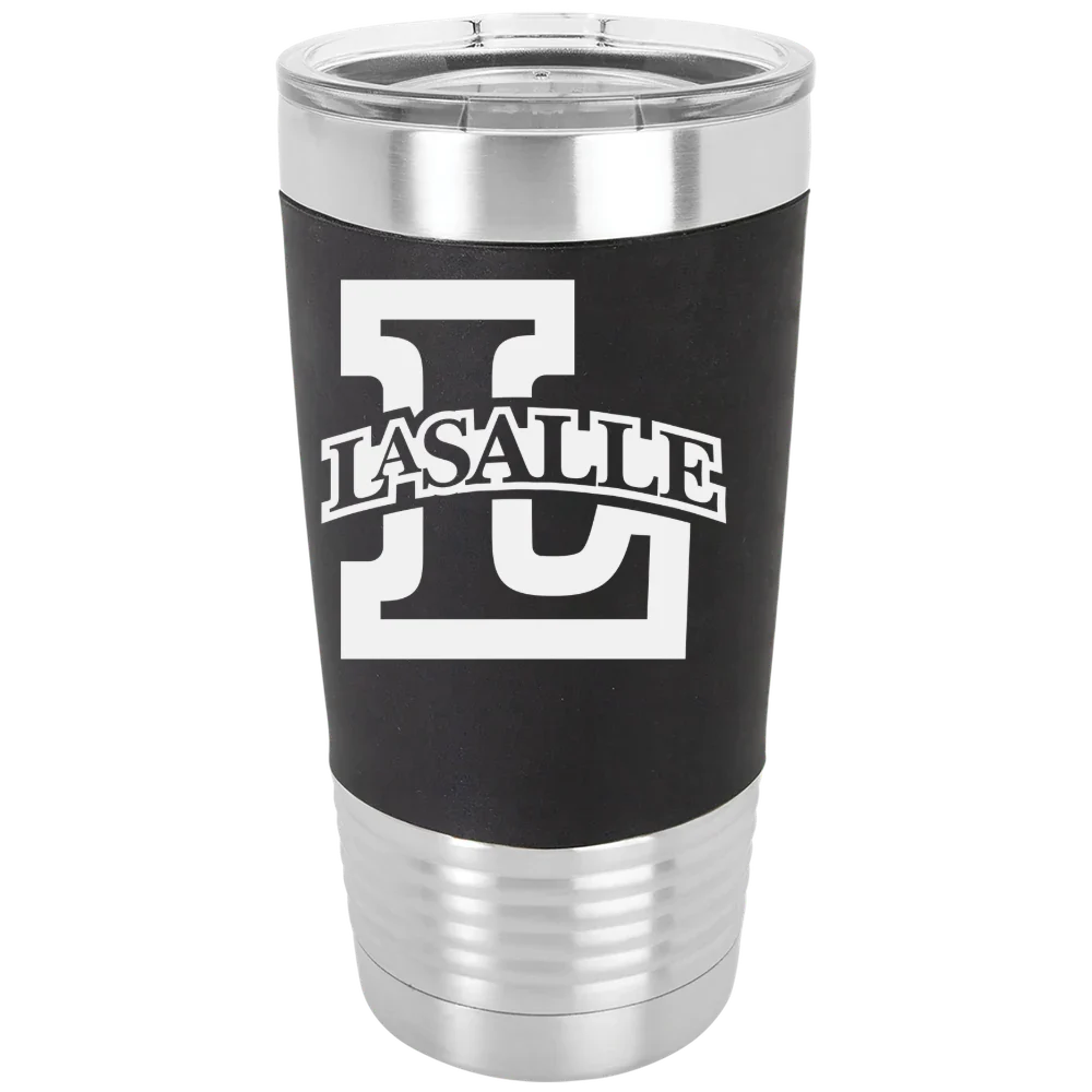 La Salle University Polar Camel 20 oz. Silicone Grip Tumbler with Standard Lid