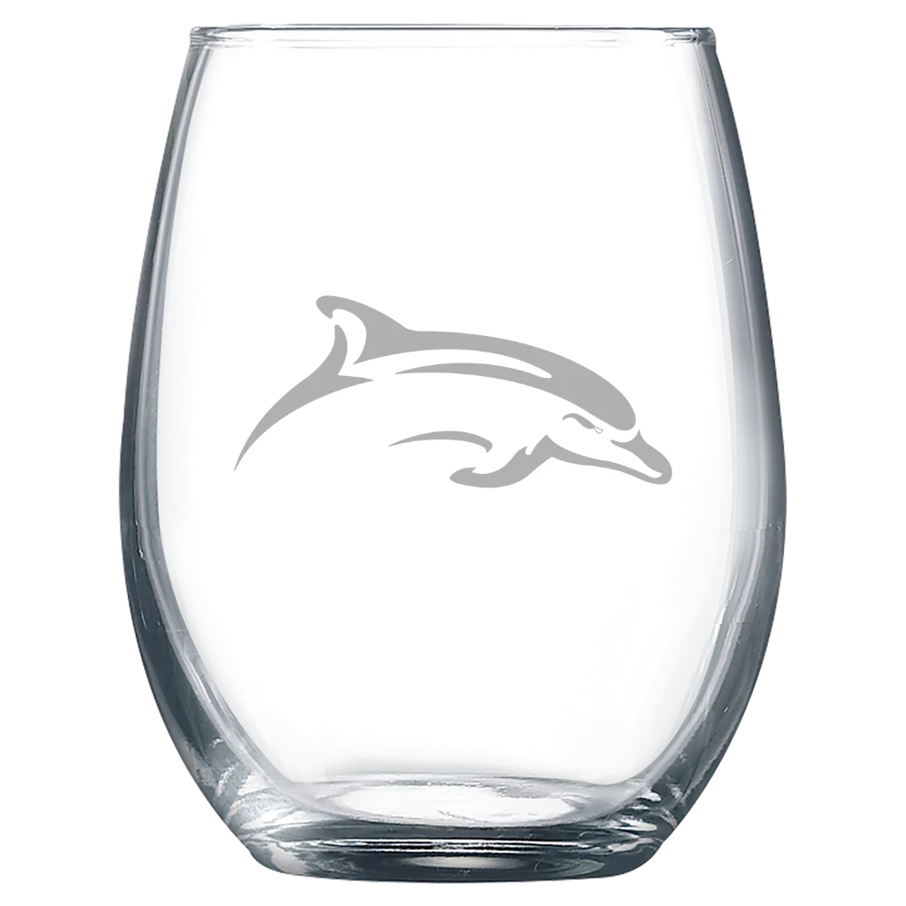 Le Moyne College Polar Camel 9 oz. Stemless Wine Glass