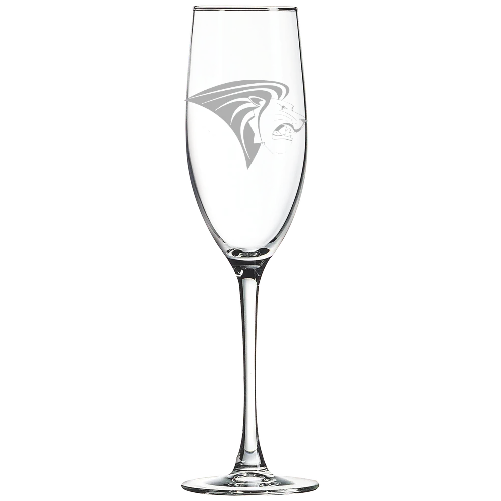 Lindenwood University Polar Camel 8 oz. Champagne Flute