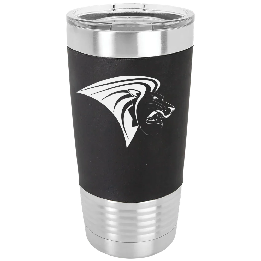 Lindenwood University Polar Camel 20 oz. Silicone Grip Tumbler with Standard Lid