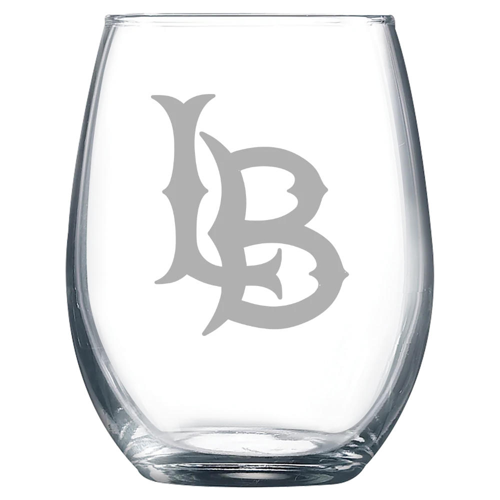 Long Beach State University Polar Camel 9 oz. Stemless Wine Glass