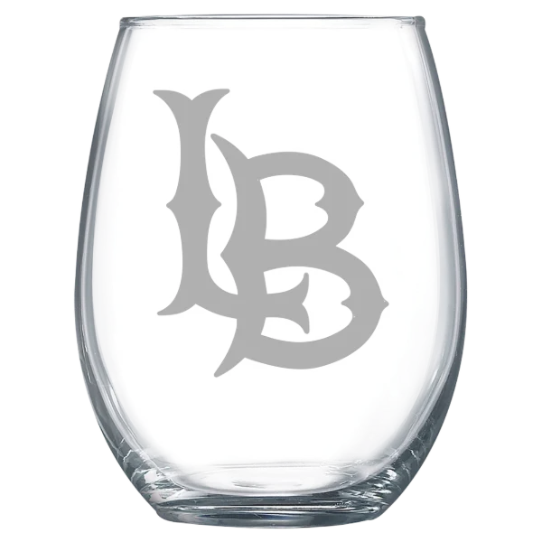 Long Beach State University Polar Camel 15 oz. Stemless Wine Glass
