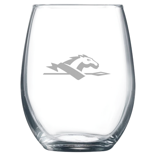 Longwood University Polar Camel 9 oz. Stemless Wine Glass